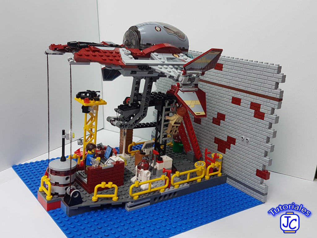 4 de Mayo dia Internacional de Star Wars Moc taller de reparacion naves Star WarsObi-Wan's Jedi Interceptor de lego-1