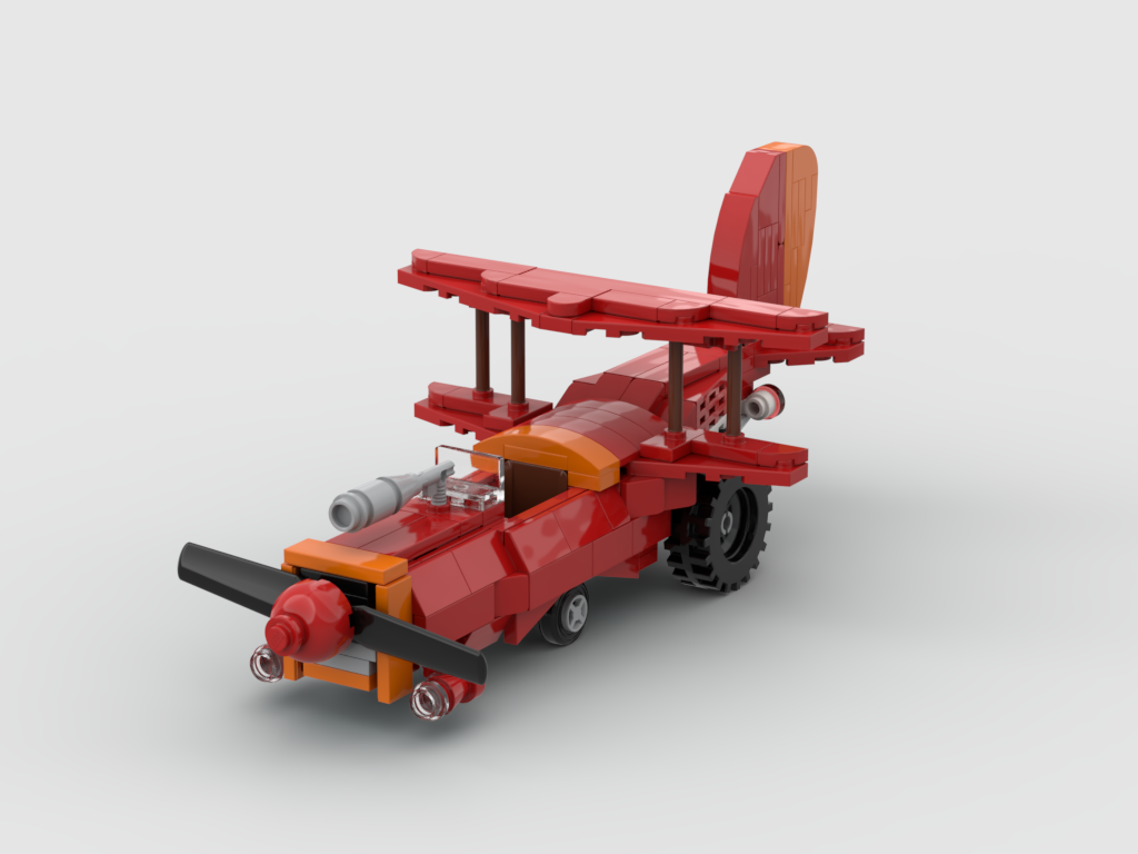 Lego Moc nº04 El Stuka Rakuda (Crimson Haybailer) render red max