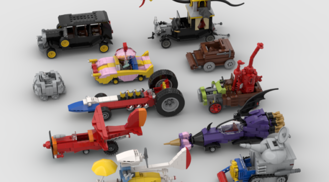 Moc Lego Studio wacky collection Carrera Autos Locos