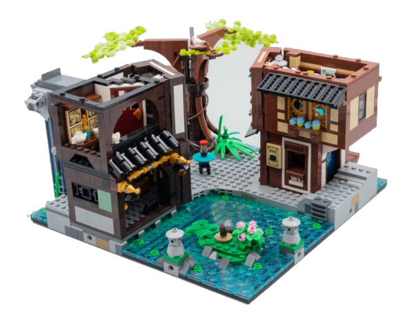 Los cuatro modulos ninjago LEGO NINJAGO JARDINES DE LA CIUDAD NINJAGO (71741)
casa fideos chen
librería
casa ninjagofan
salón de te

