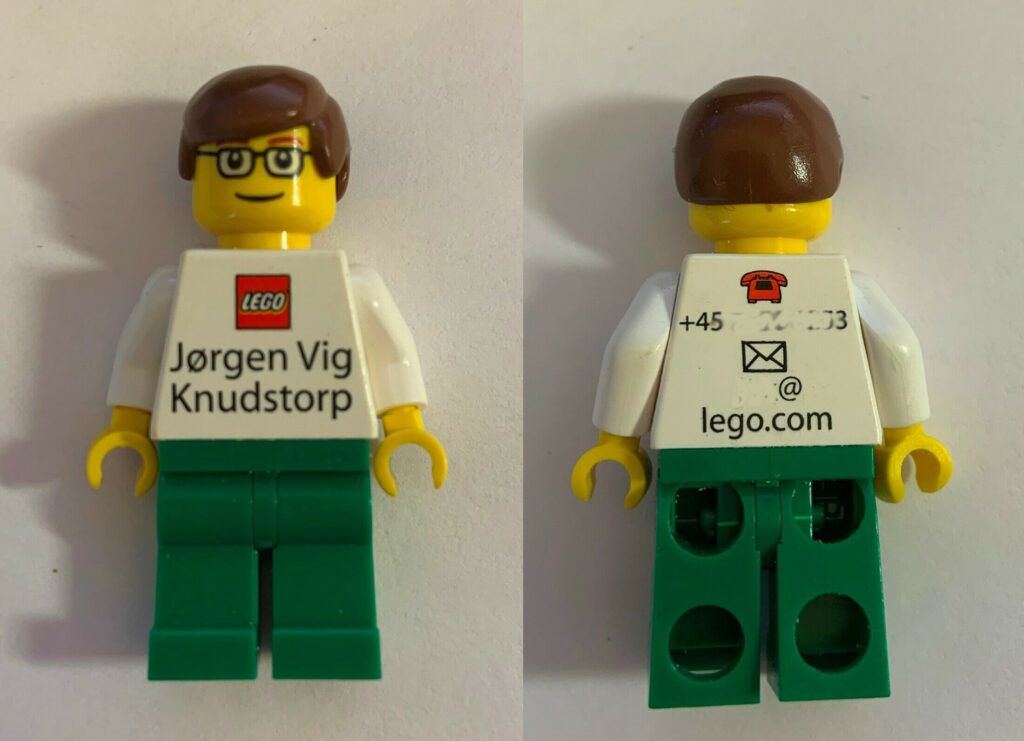 Tarjeta presentacion Jørgen Vig Knudstorp presidente Lego Group
