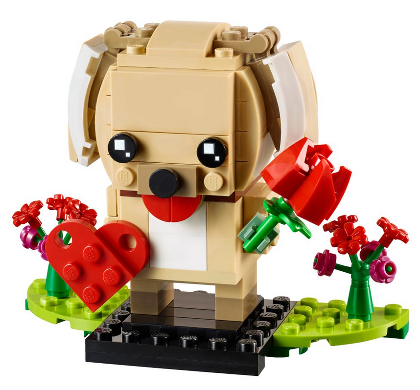 Cachorrito de San Valentín LEGO BrickHeadz (40349). 