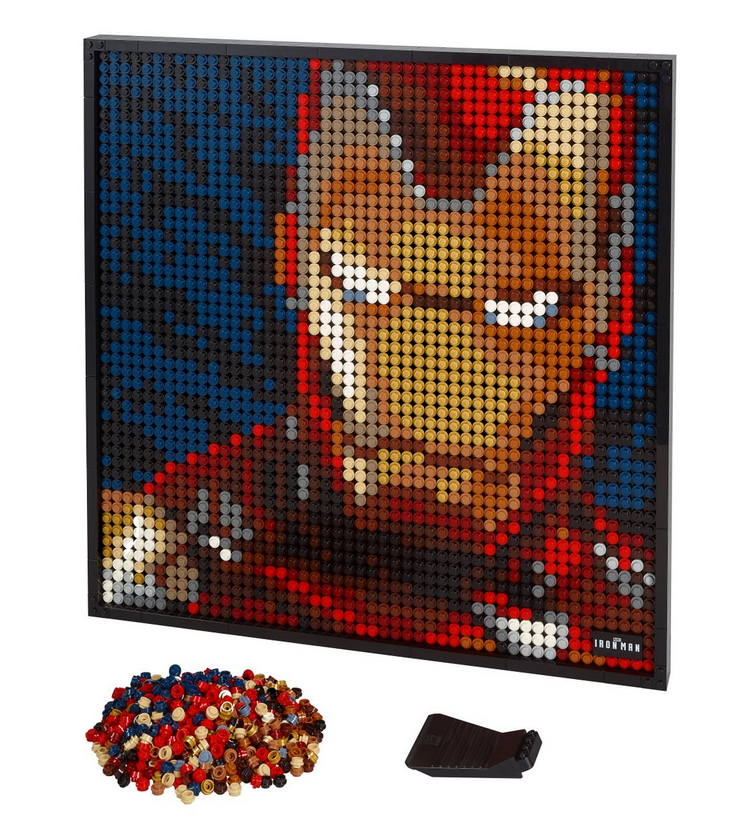 Como crear tu propio mosaico Lego ejemplo de iron man