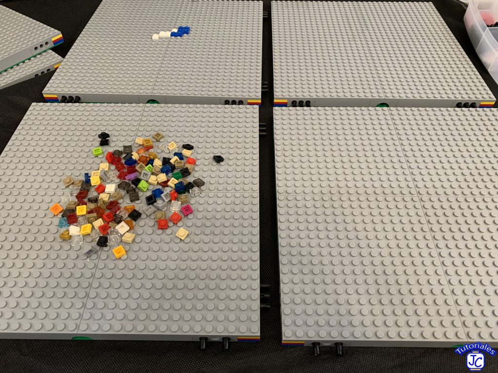base mosaico lego con sistema mils