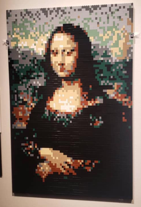 Mosaico Lego del cuadro más famoso del mundo La mona Lisa.by  havilahmalone.