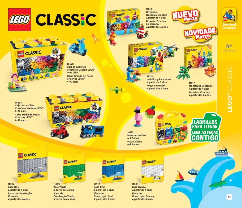  Que hacer con los niños un día lluvioso, regala su primer set Lego Classic, y tendrá horas de diversión y entretenimiento.