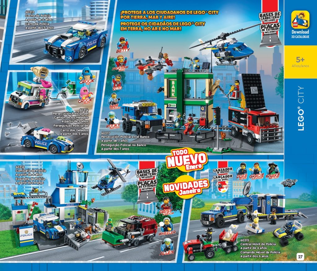 Novedades Lego city 2022. Comisaria de Policía 60316,  Central Móvil de Policía 60315, Persecución Policial en el Banco 